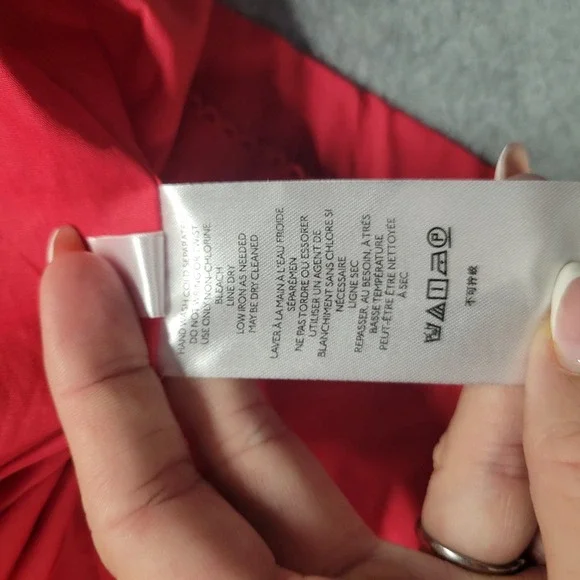 Anthropologie Maeve Puff-Sleeved Sweetheart Mini Dress Size Medium Red NEW - Picture 9 of 13